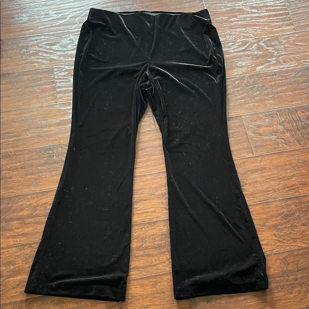 Old Navy Black Velvet Flare Pants